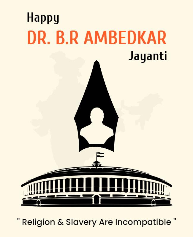 Dr Br Ambedkar Jayanti Celebration Flyer Template