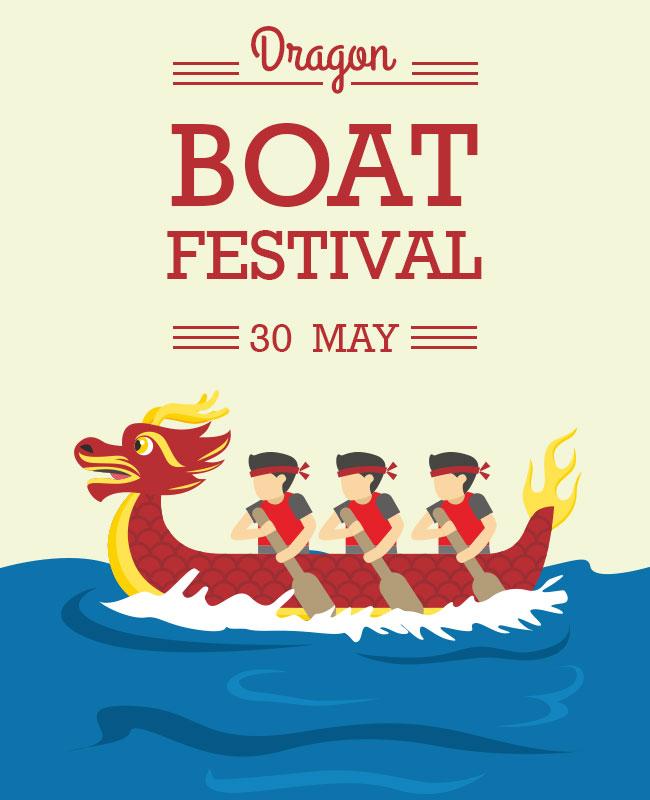 Dragon Boat Festival Celebration Flyer Template