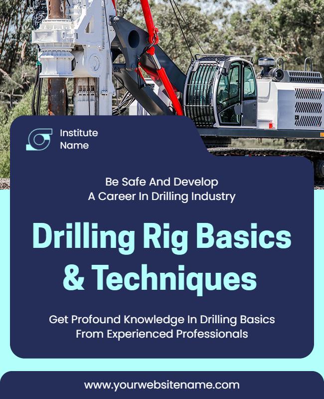 Drilling Industry Training Techniques Flyer Template