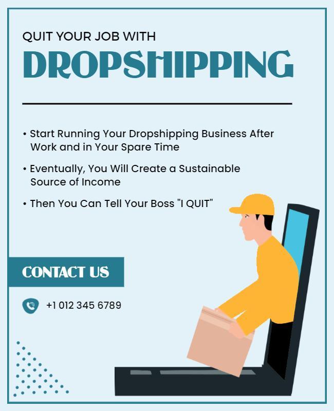 Dropshipping Business Opportunity Announcement Flyer Template