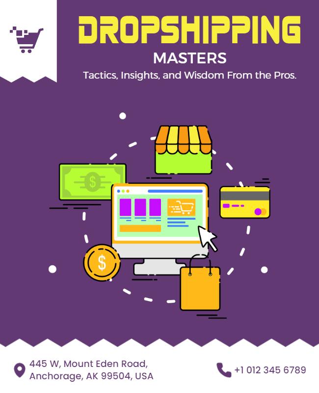 Dropshipping Business Strategy and Insights Flyer Template