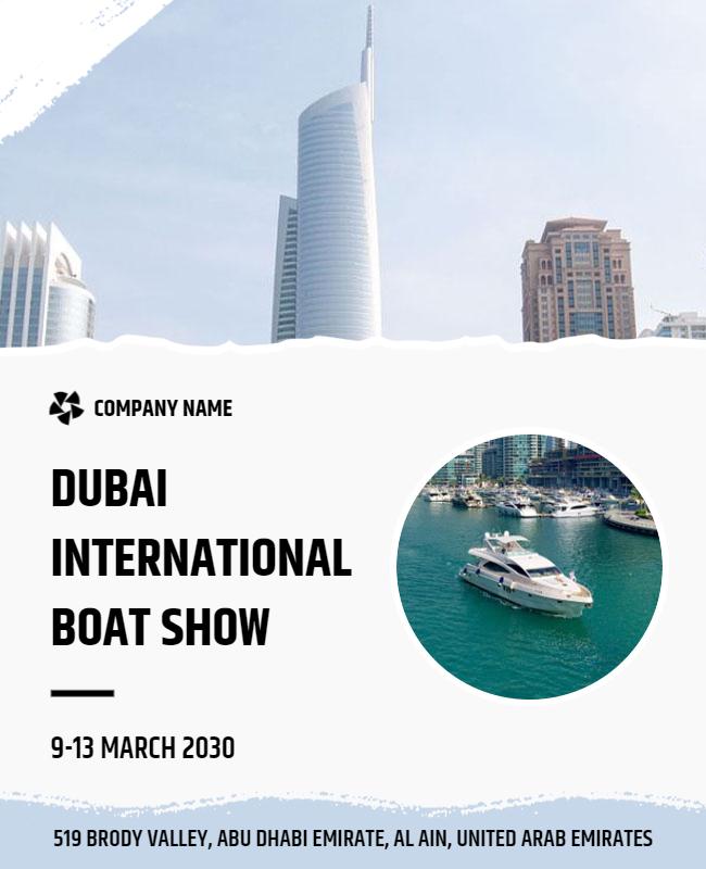 Dubai International Boat Show Event Flyer Template