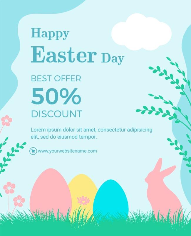 Easter Day Discount Promotion Flyer Template