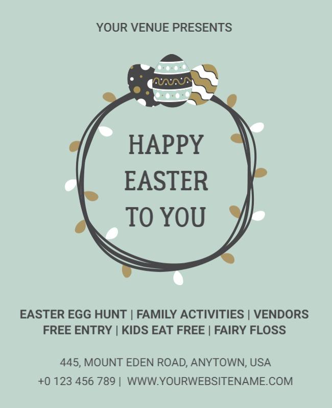 Easter Egg Hunt Family Activities Flyer Template