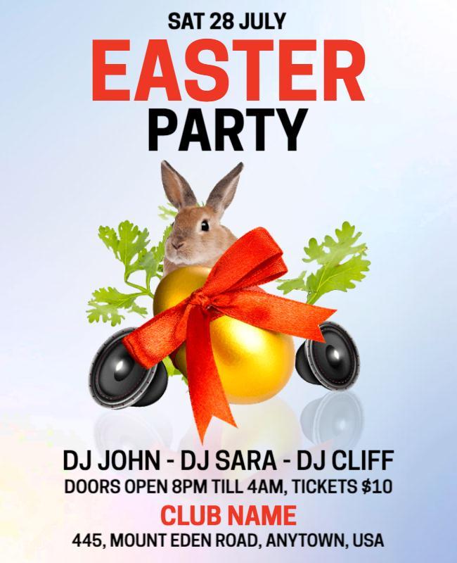 Easter Themed Club Party Flyer Template