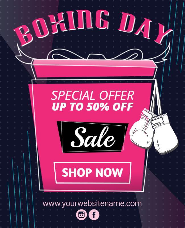 Ebony Boxing Day Flyer Designs Template