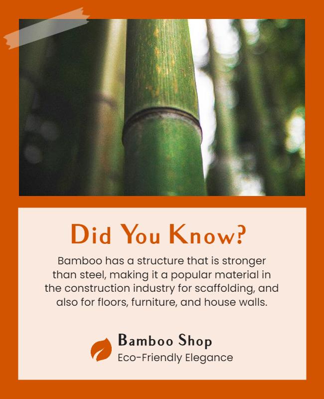 Eco Friendly Bamboo Products Awareness Flyer Template