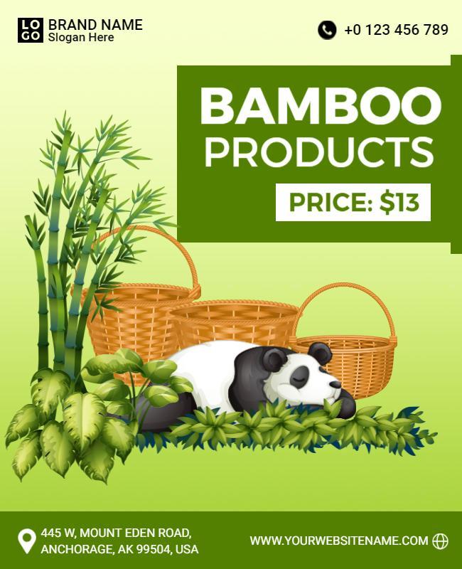 Eco Friendly Bamboo Products Promotion Flyer Template