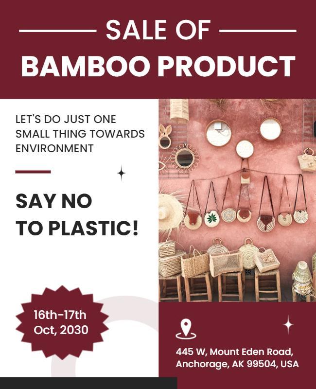 Eco Friendly Bamboo Products Sale Flyer Template