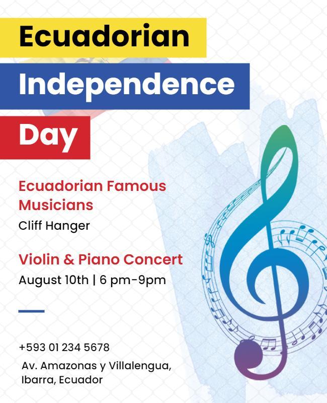 Ecuadorian Independence Day Concert Flyer Template