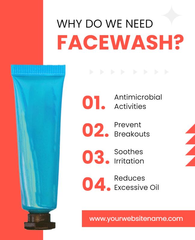 Educational Benefits Of Facewash Flyer Template