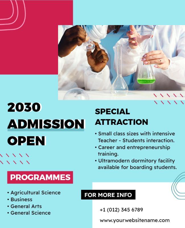 Educational Program Admission Flyer Template