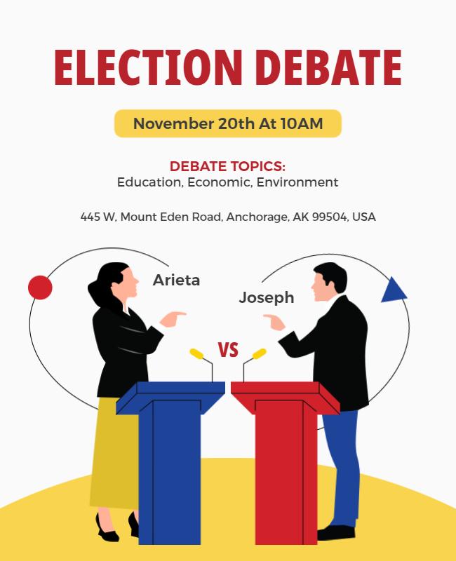 Election Debate Event Flyer Template