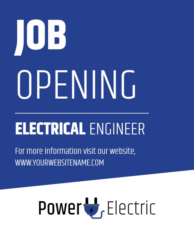 Electrical Engineer Job Opening Flyer Template