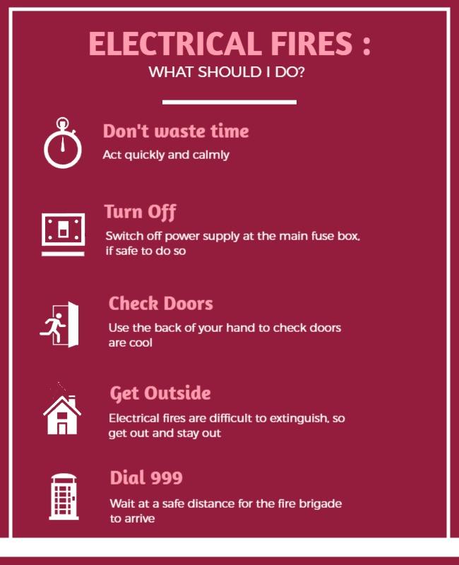 Electrical Fire Safety Precautions Flyer Template