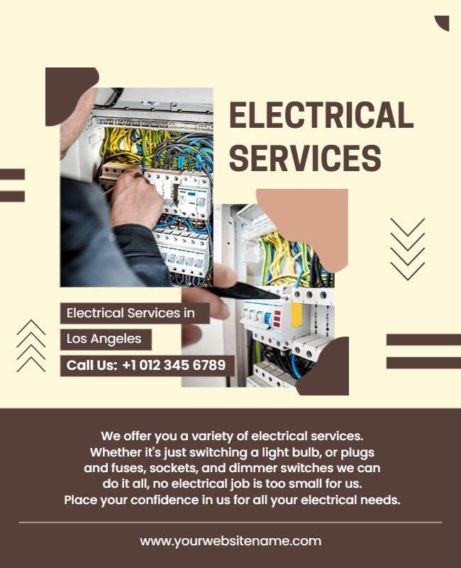 Electrical Services Promotional Flyer Template