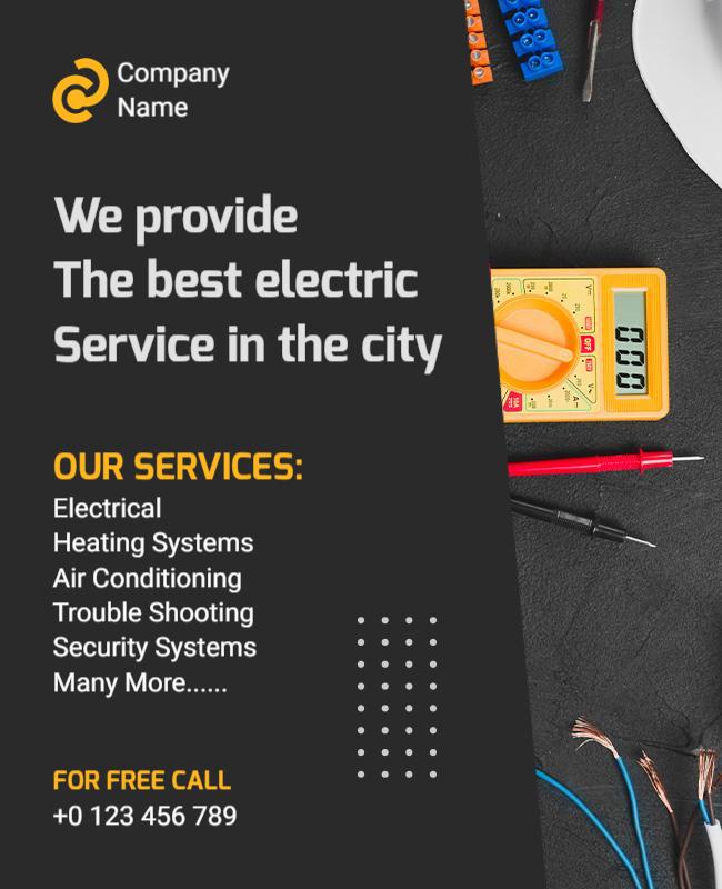 Electrical Services Promotional Flyer Template