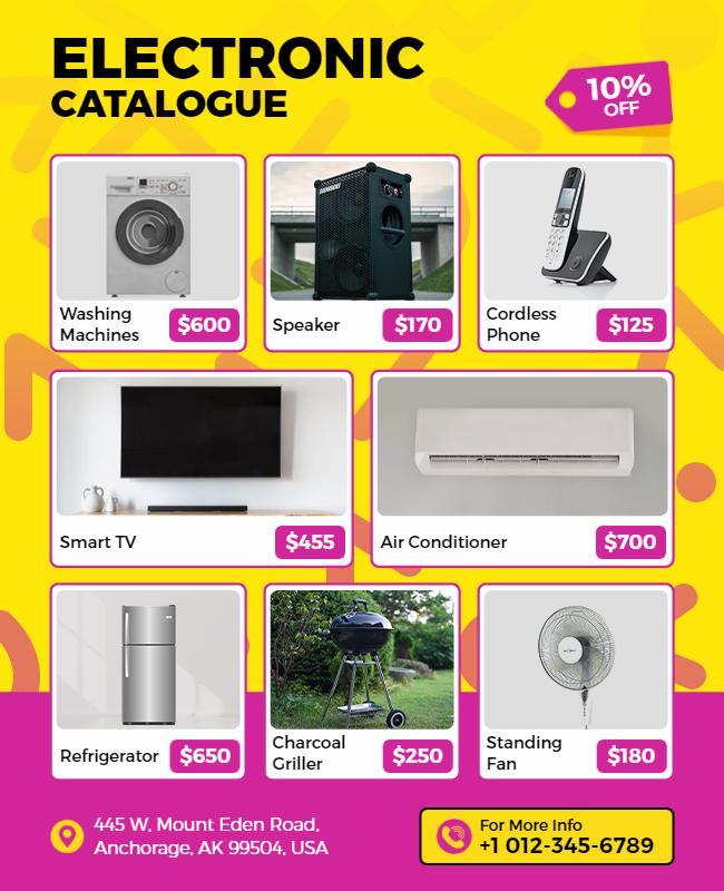 Electronics Products Catalogue Sale Poster Template