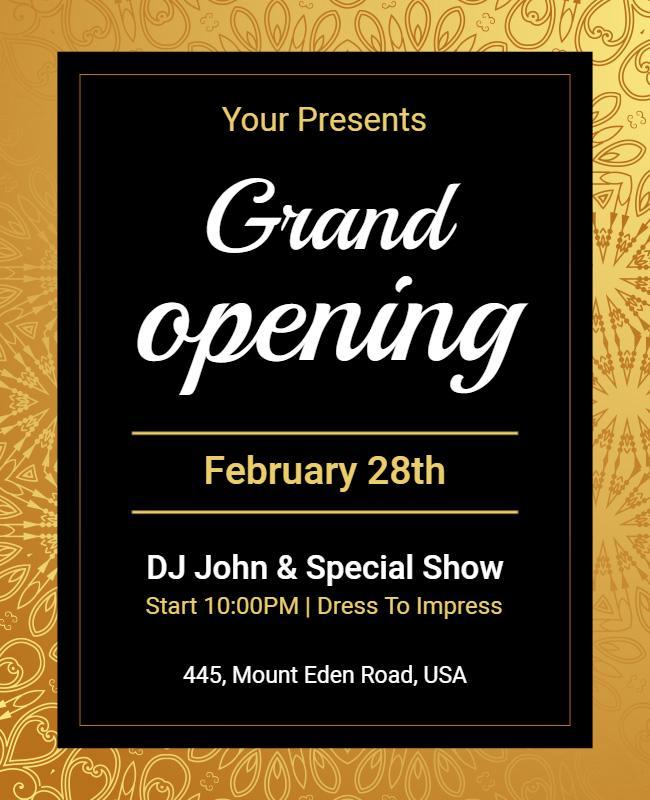 Elegant Grand Opening Event Flyer Template