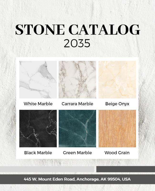 Elegant Stone Catalog Showcase Flyer Template