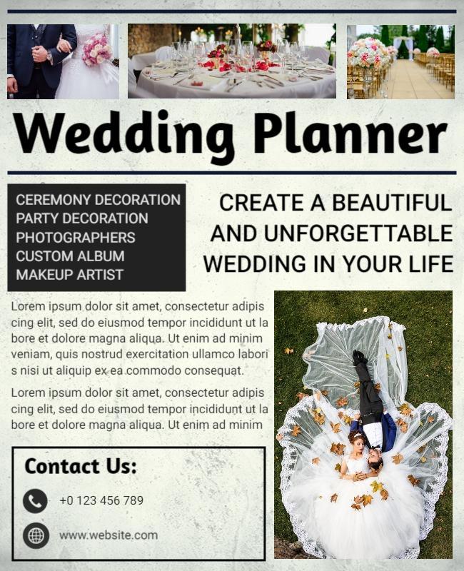 Elegant Wedding Planning Services Flyer Template