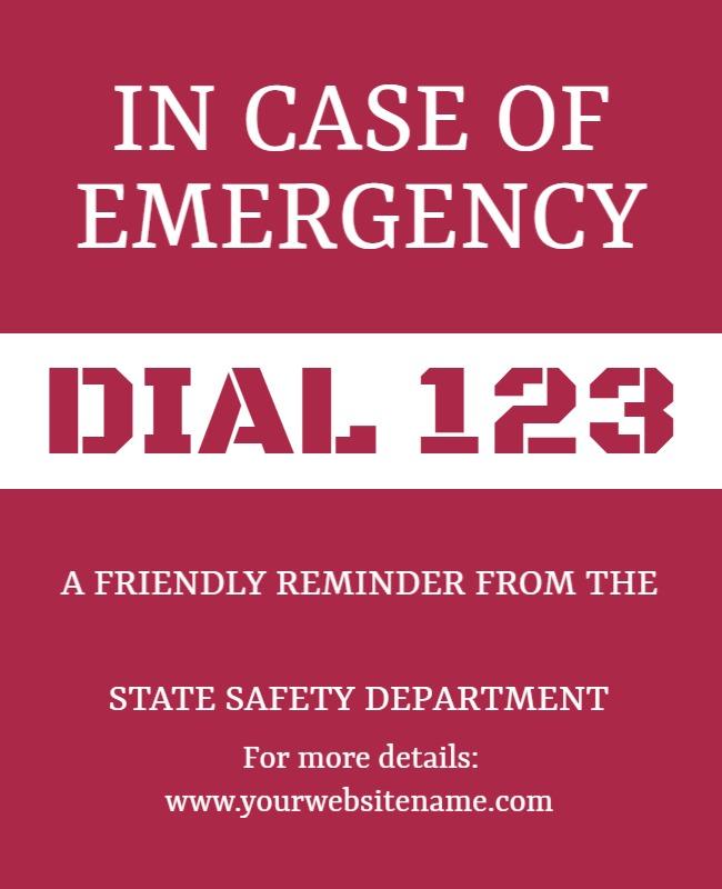 Emergency Contact Information Reminder Flyer Template