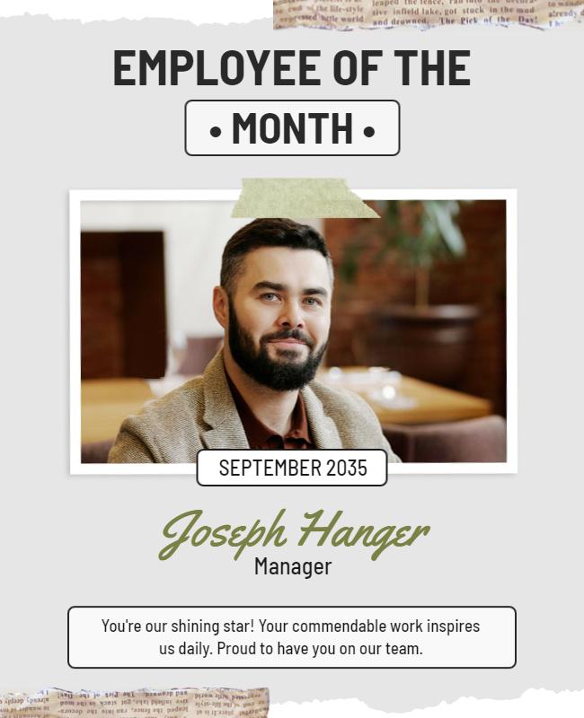 Employee Of the Month Recognition Flyer Template