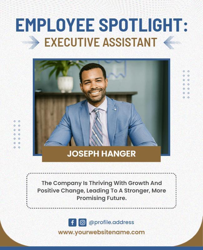 Employee Spotlight Executive Assistant Flyer Template