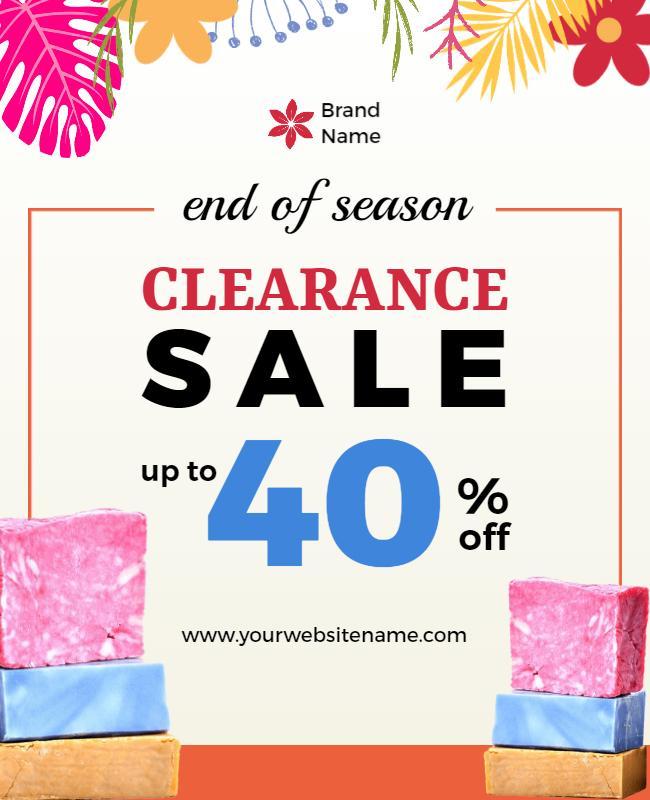 End Of Season Clearance Sale Flyer Template