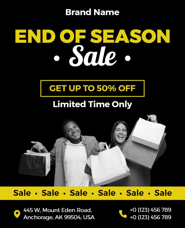 End Of Season Sale Promotion Flyer Template