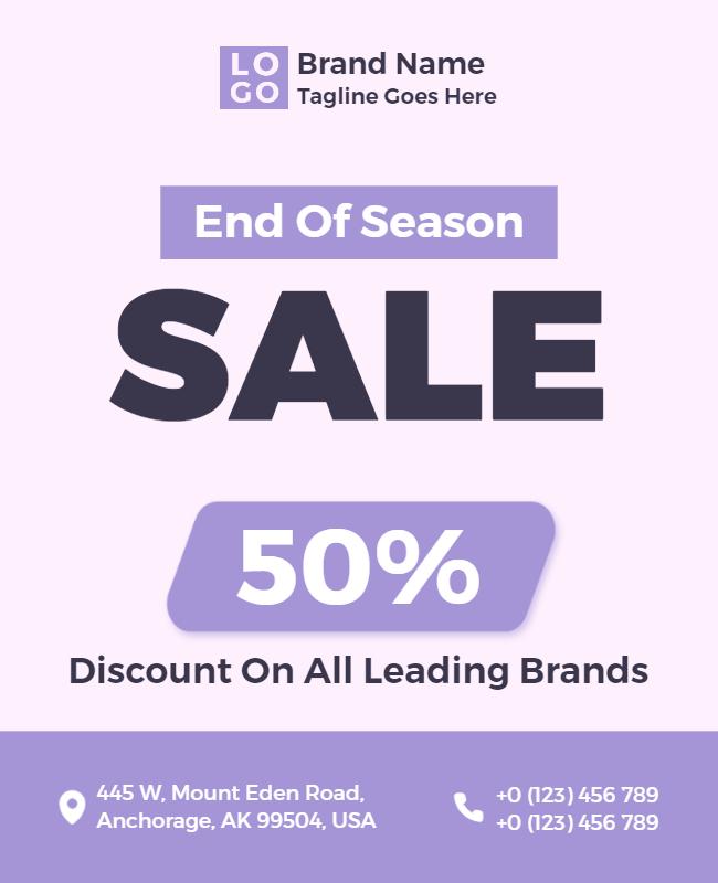 End Of Season Sale Promotional Flyer Template