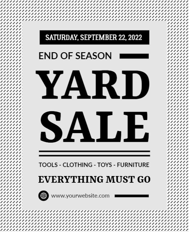 End Of Season Yard Sale Flyer Template