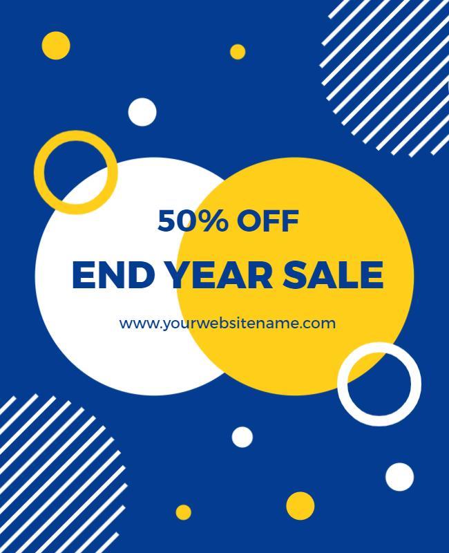 End Of Year Sale Discount Flyer Template