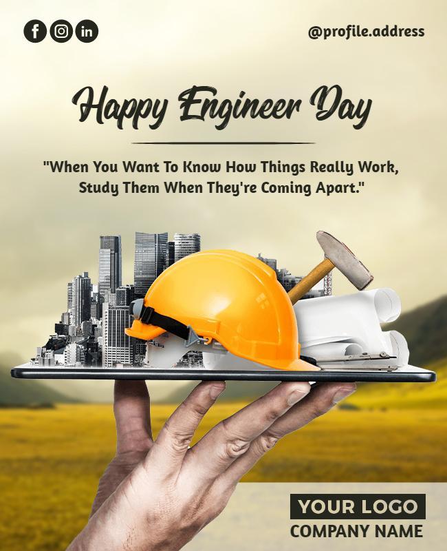 Engineer Day Celebration Flyer Template