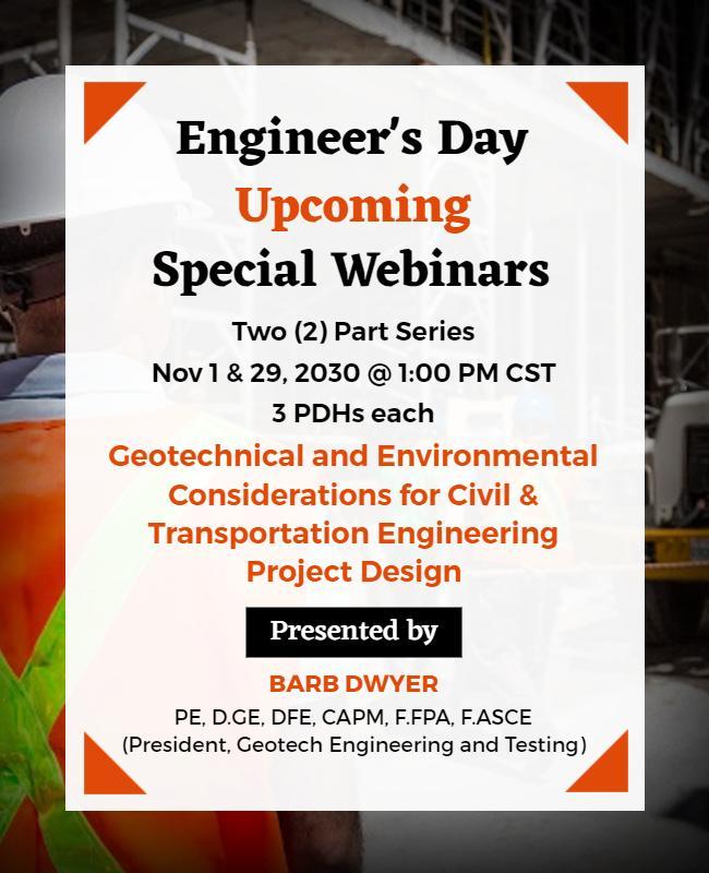 Engineering Webinars for Civil and Transportation Projects Flyer Template