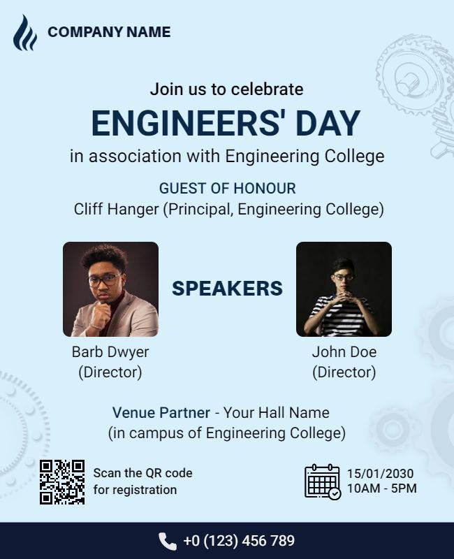 Engineers Day Celebration Event Flyer Template