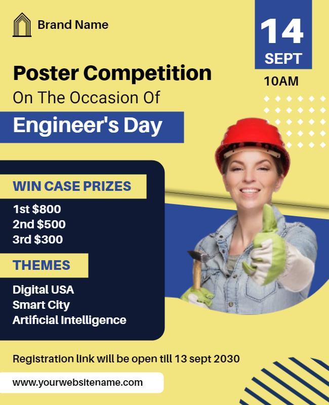 Engineers Day Poster Competition Flyer Template