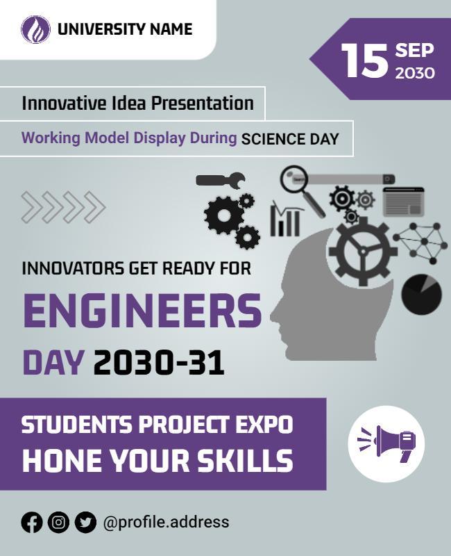 Engineers Day Science Expo Flyer Template