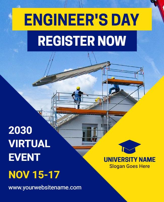 Engineers Day Virtual Event Flyer Template