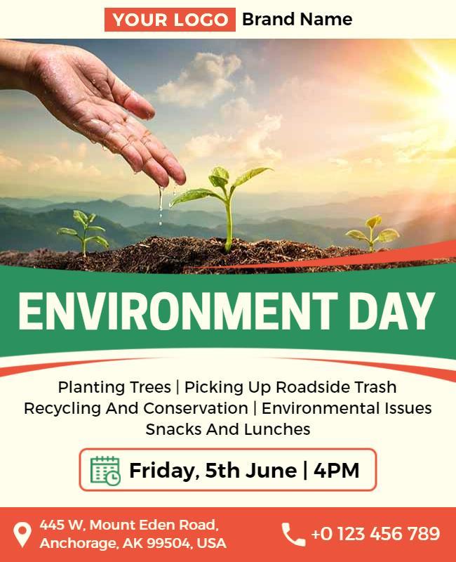 Environment Day Community Activity Flyer Template