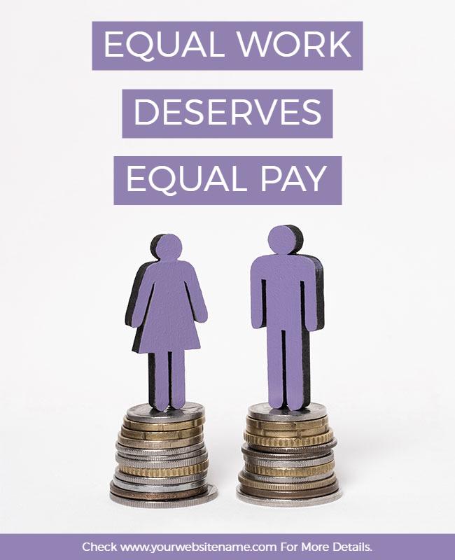 Equal Pay Advocacy Awareness Flyer Template