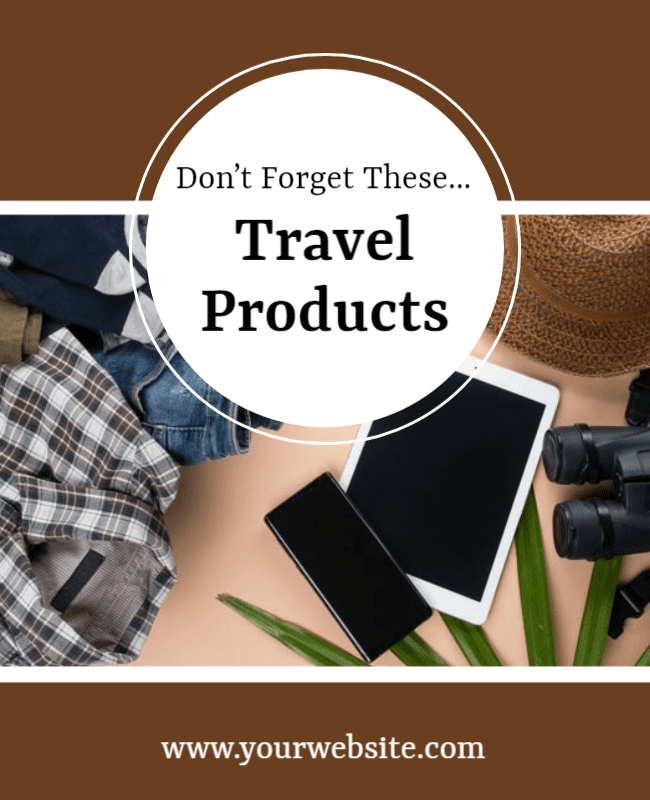 Essential Travel Products Packing Guide Flyer Template