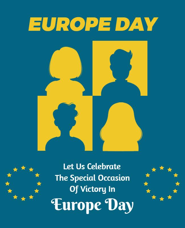 Europe Day Celebration Event Flyer Template