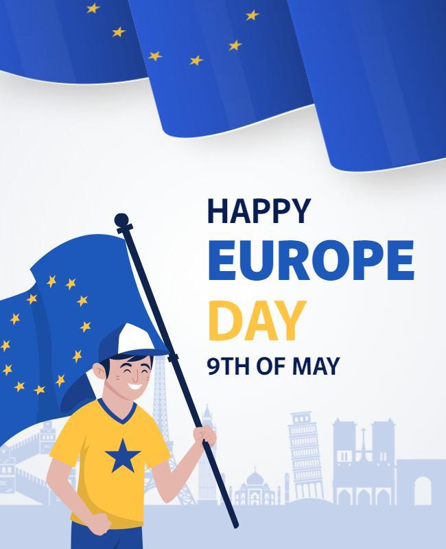 Europe Day Celebration Event Flyer Template