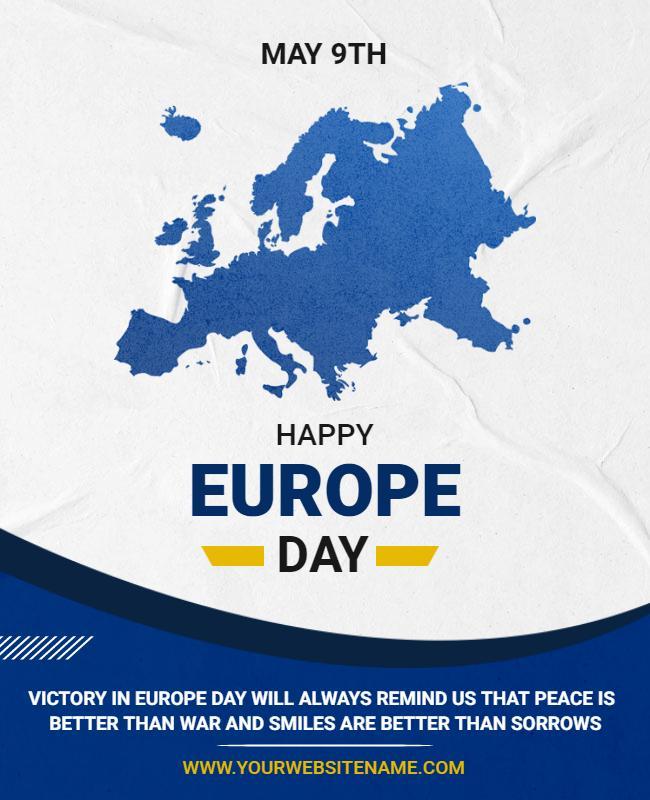 Europe Day Celebration Event Flyer Template