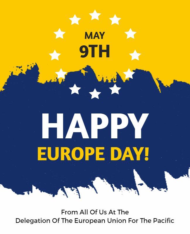 Europe Day Celebration Event Flyer Template