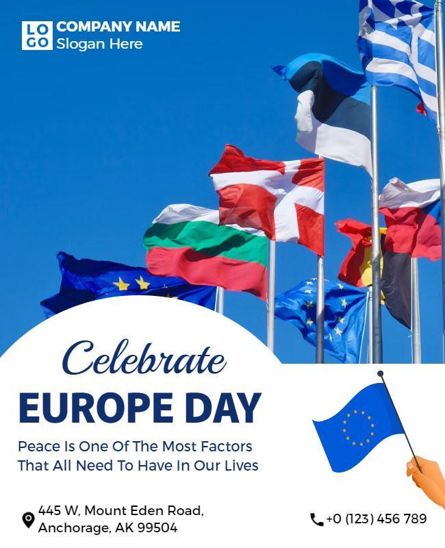 Europe Day Celebration Event Flyer Template