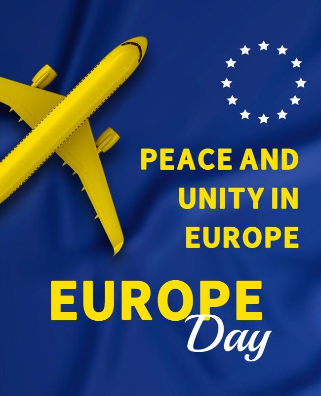 Europe Day Celebration Flyer Template