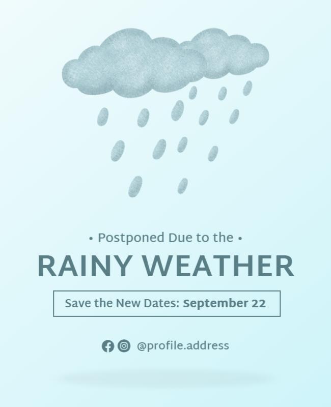 Event Postponement Due to Weather Flyer Template