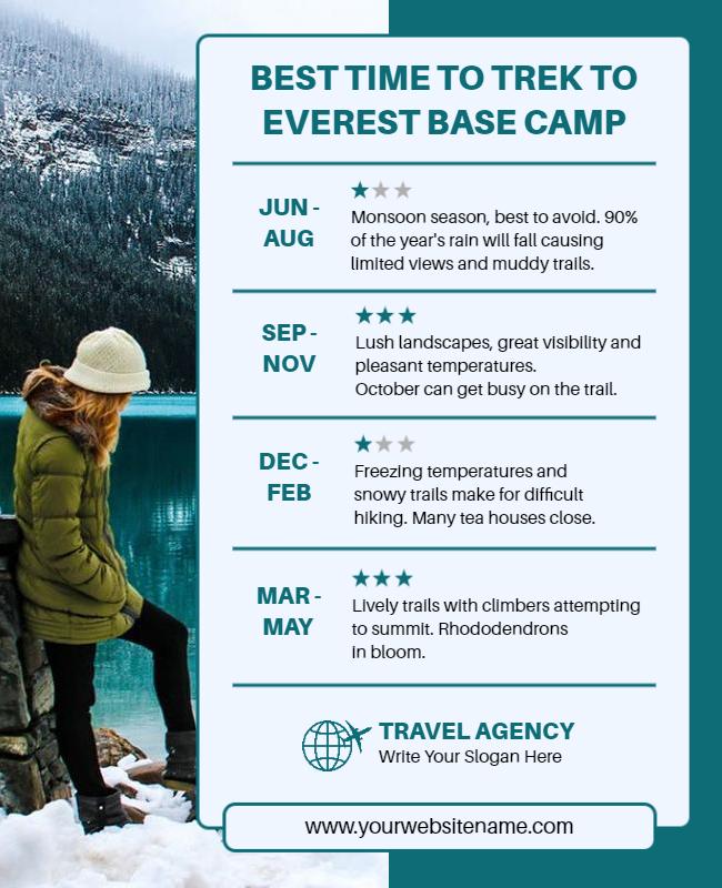 Everest Base Camp Trekking Information Flyer Template